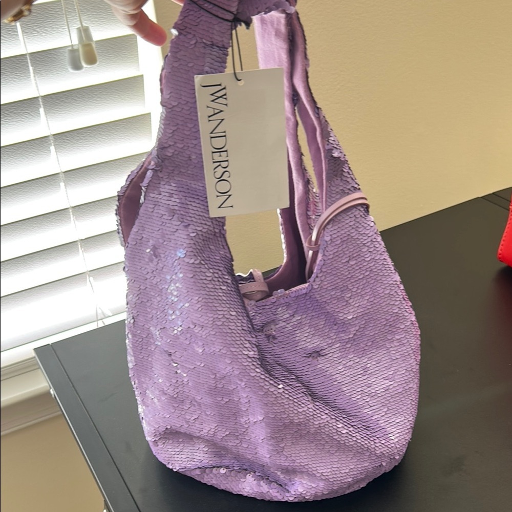 JW Anderson Purple Shoulder Bag with Luxurious Finish
